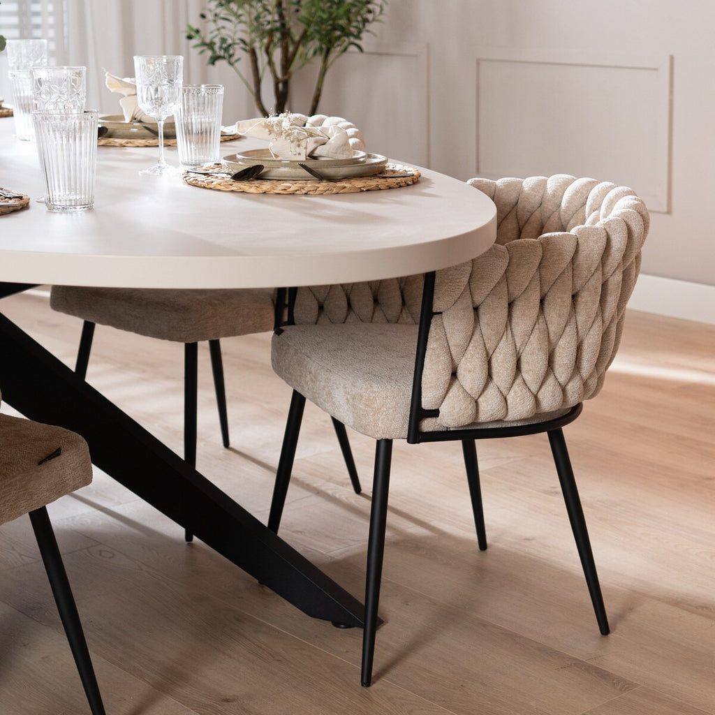 Fenna Esszimmerstuhl Beige